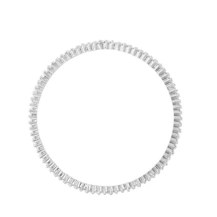 Yellow Chimes Necklaces Yellow Chimes Bangles for Women Girls Traditional American Diamond Bangles for women Silver Tone White AD Stone Bangles for girls Birthday Gift For girls women Anniversary Gift for Wife