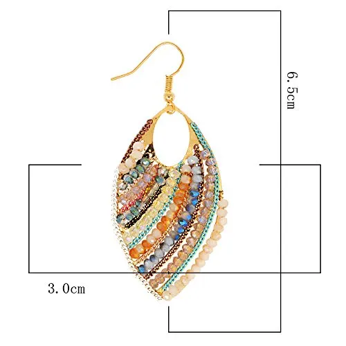 Yellow Chimes Necklaces Yellow Chimes Bohemian Bollywood style Latest Arrival Crystal Dangler Earrings for Women Girls