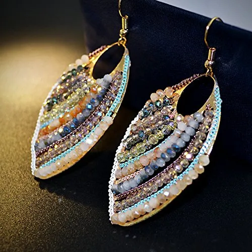 Yellow Chimes Necklaces Yellow Chimes Bohemian Bollywood style Latest Arrival Crystal Dangler Earrings for Women Girls