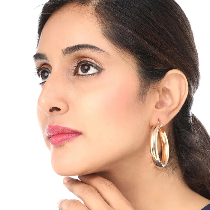 Yellow Chimes Necklaces Yellow Chimes Earrings for Women and Girls I Fashion Golden Hoop Earrings for Women Gold Plated Hoops Earrings I Birthday Gift For Girls and Women Anniversary Gift for Wife