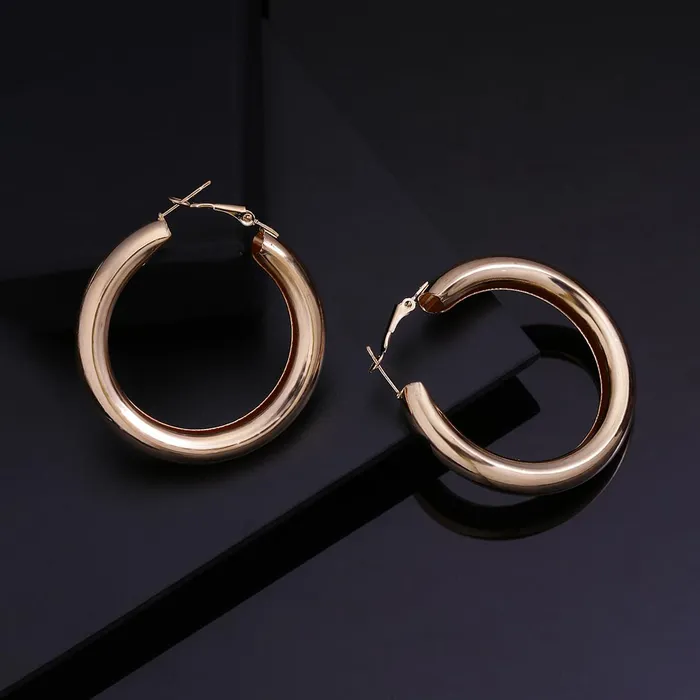 Yellow Chimes Necklaces Yellow Chimes Earrings for Women and Girls I Fashion Golden Hoop Earrings for Women Gold Plated Hoops Earrings I Birthday Gift For Girls and Women Anniversary Gift for Wife