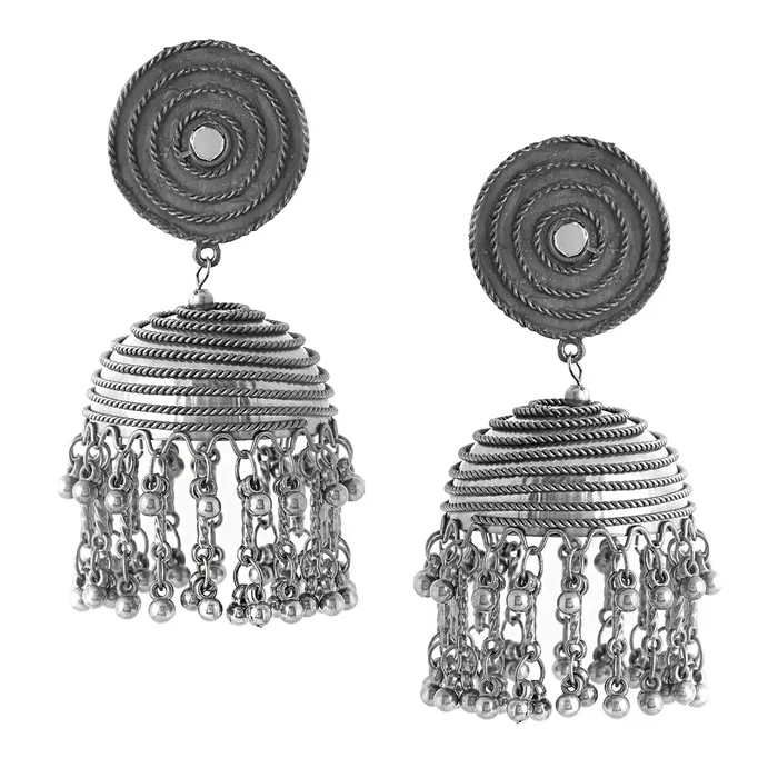 Yellow Chimes Necklaces Yellow Chimes Earrings for Women and Girls Traditional Silver Oxidised Jhumka Earrings German SilverBirthday Gift For girls and women Anniversary Gift for Wife Yellow Chimes Necklaces Yellow Chimes Earrings for Women and Girls Traditional Silver Oxidised Jhumka Earrings German SilverBirthday Gift For girls and women Anniversary Gift for Wife