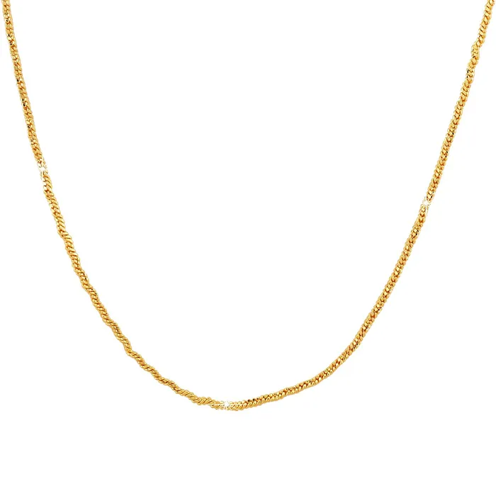 Yellow Chimes Necklaces Yellow Chimes Gold Plated Latest Fashion Twisted Drop Designer Neck Chains for Men and Boys