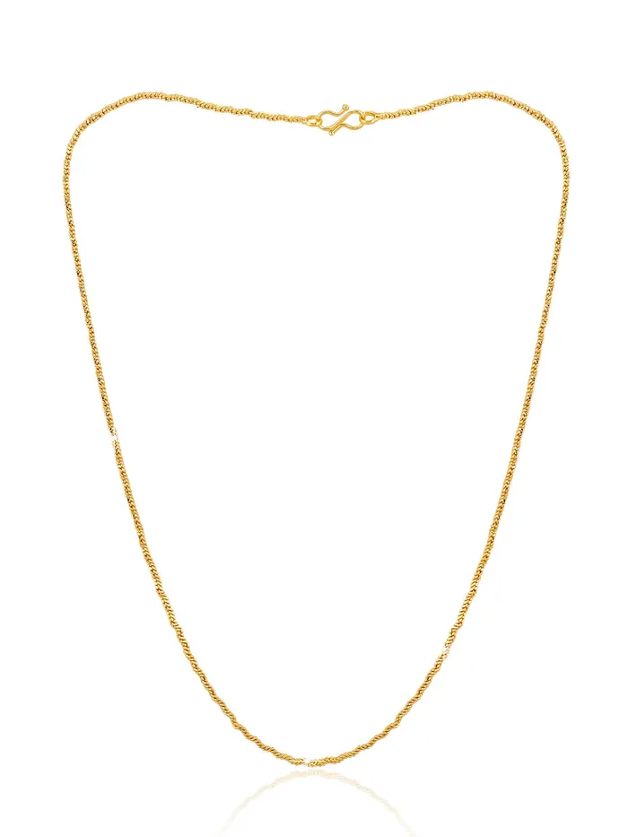 Yellow Chimes Necklaces Yellow Chimes Gold Plated Latest Fashion Twisted Drop Designer Neck Chains for Men and Boys