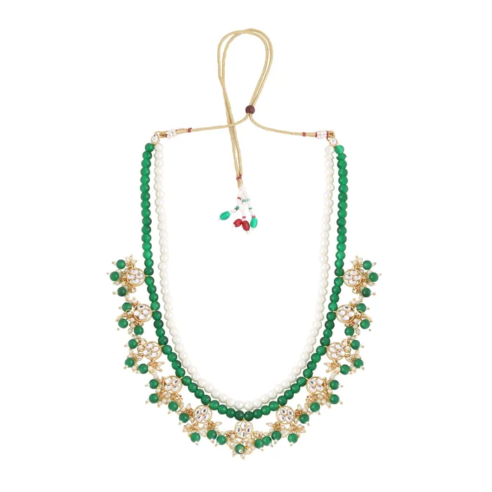 Yellow Chimes Necklaces Yellow Chimes Jewellery Set for Women and Girls Beads Necklace Set for Women Green Beads Beaded Necklace Set Birthday Gift for girls and women Anniversary Gift for Wife