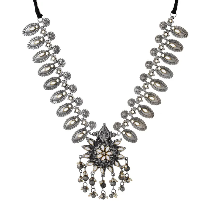 Yellow Chimes Necklaces Yellow Chimes Jewellery Set for Women and Girls Silver Oxidised Jewellery Set for Women Big Charm Oxidized Necklace Set Birthday Gift For Girls and Women Anniversary Gift for Wife Yellow Chimes Necklaces Yellow Chimes Jewellery Set for Women and Girls Silver Oxidised Jewellery Set for Women Big Charm Oxidized Necklace Set Birthday Gift For Girls and Women Anniversary Gift for Wife