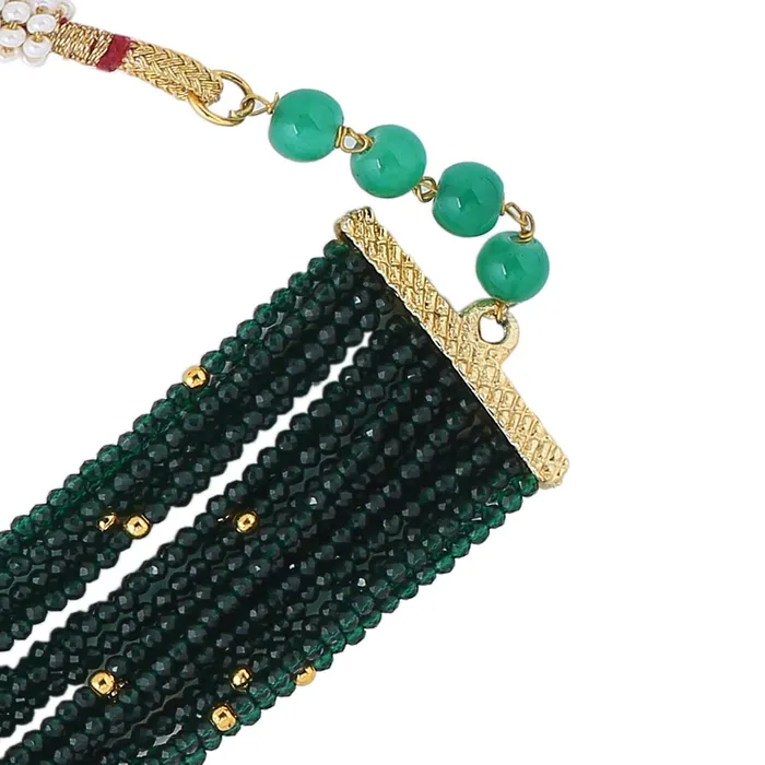 Yellow Chimes Necklaces Yellow Chimes Necklace for Women and Girls Beads Necklace for Women Multilayer Green Beads Choker Necklace Birthday Gift for girls and women Anniversary Gift for Wife