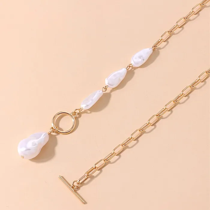 Yellow Chimes Necklaces Yellow Chimes Necklace for Women and Girls Pearl Necklace for Women 2 Pcs Combo of Gold Plated Pearl Necklace for Girls Birthday Gift for girls and women Anniversary Gift for Wife