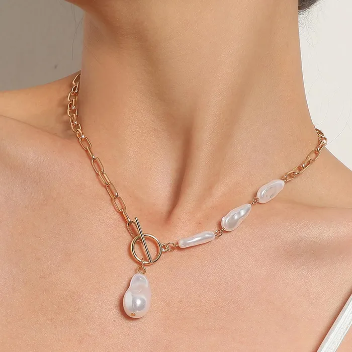 Yellow Chimes Necklaces Yellow Chimes Necklace for Women and Girls Pearl Necklace for Women 2 Pcs Combo of Gold Plated Pearl Necklace for Girls Birthday Gift for girls and women Anniversary Gift for Wife