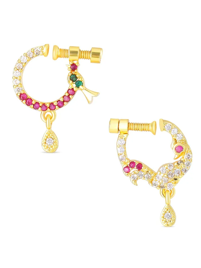 Yellow Chimes Necklaces Yellow Chimes Nose Rings for Women Set of 2 Pcs Nosepins Traditional GoldPlated White Pink American Diamond Nose Pins for Women and Girls Yellow Chimes Necklaces Yellow Chimes Nose Rings for Women Set of 2 Pcs Nosepins Traditional GoldPlated White Pink American Diamond Nose Pins for Women and Girls