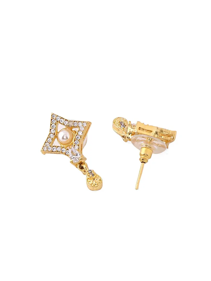 Yellow Chimes Necklaces Yellow Chimes Pendant Set for Women Gold Plated Beads and Crystal Studded Star Designed Pendant with Earrings for Women and Girls