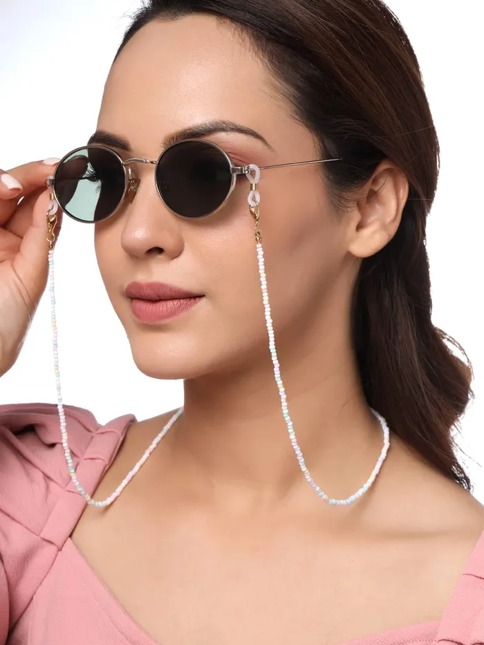 Yellow Chimes Necklaces Yellow Chimes Sunglasses Chain for Women Eyeglasses Chain Multicolor Beadded Face Mask Chains Sunglasses AccessoriesSunglasses Lanyard for Girls and Women Style11