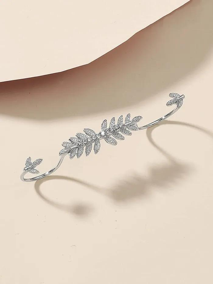 Yellow Chimes Palm Cuff for women Latest Fashion Crystal Hand Cuff Palm Bracelet For Women and Girls Yellow Chimes Rings
