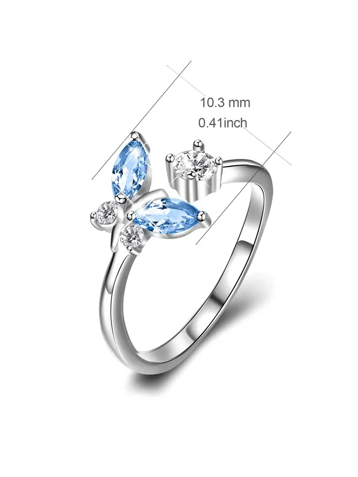 Yellow Chimes Ring For Women Silver Toned Elegant Crystal Studded Designed Adjustable Rings for Women and Girls Valentine Gift for Girls Yellow Chimes Earrings