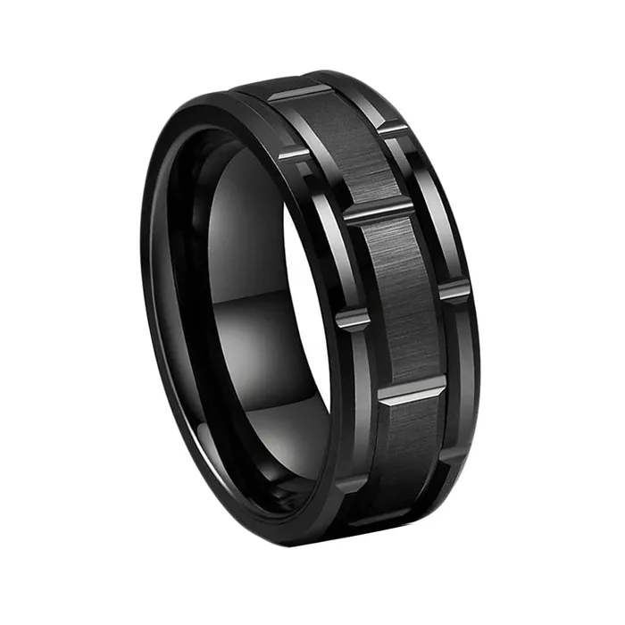 Yellow Chimes Rings for Men Black Colored Stainless Steel Band designed High polished Ring for Boys and Men Yellow Chimes Necklaces Yellow Chimes Rings for Men Black Colored Stainless Steel Band designed High polished Ring for Boys and Men Yellow Chimes Necklaces