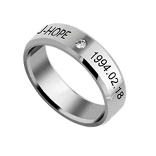 Yellow Chimes Rings for Men Kpop BTS Band JHope Name and Date of Birth Mentioned Silver Band Ring for Men and Boys Yellow Chimes Necklaces Yellow Chimes Rings for Men Kpop BTS Band JHope Name and Date of Birth Mentioned Silver Band Ring for Men and Boys Yellow Chimes Necklaces