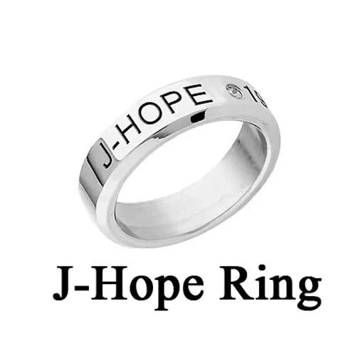 Yellow Chimes Rings for Men Kpop BTS Band JHope Name and Date of Birth Mentioned Silver Band Ring for Men and Boys Yellow Chimes Necklaces