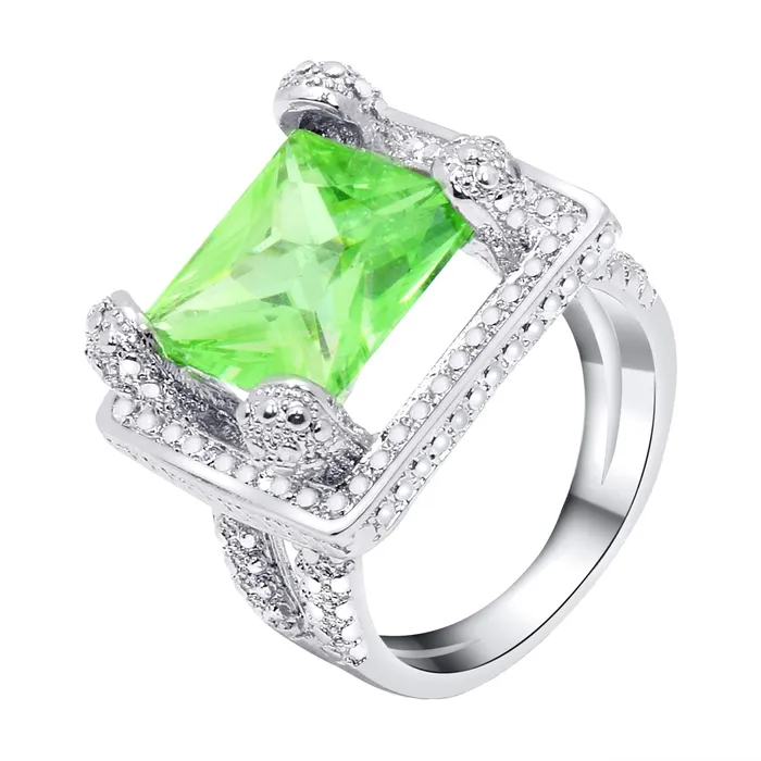 Yellow Chimes Rings for Women Silver Plated Natural Light Green Emerald Gemstones Square Shaped Crystal Rings for Women and Girls Size 6 Yellow Chimes Rings Yellow Chimes Rings for Women Silver Plated Natural Light Green Emerald Gemstones Square Shaped Crystal Rings for Women and Girls Size 6 Yellow Chimes Rings