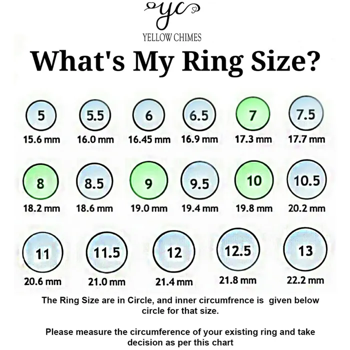 Yellow Chimes Rings for Women White Crystal Rings Silver Plated Eternity Crystal Band Rings for Women and GirlsSize US 6 Yellow Chimes Rings