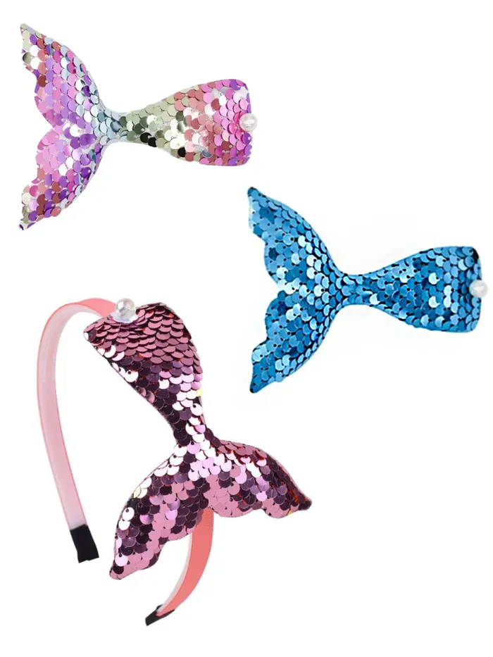 Yellow Chimes Rings Melbees by Yellow Chimes Hair Bands for Girls Kids Hair Accessories for Girls Baby Hair Band 1 Pcs Sequins Studded Mermaid 2 Pcs Hair Clips for Girls Kids Head Bands for Girls Kids Toddlers Yellow Chimes Rings Melbees by Yellow Chimes Hair Bands for Girls Kids Hair Accessories for Girls Baby Hair Band 1 Pcs Sequins Studded Mermaid 2 Pcs Hair Clips for Girls Kids Head Bands for Girls Kids Toddlers