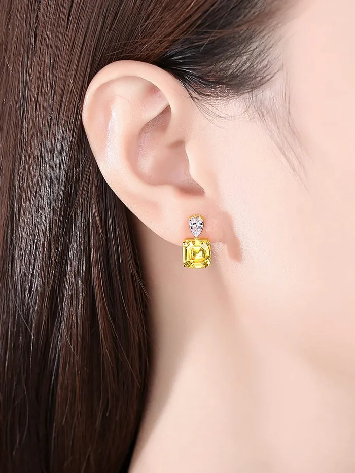 Yellow Chimes Rings Raajsi by Yellow Chimes 925 Sterling Silver Drop Earrings for Women Girls Pure Silver Drop Earrings Birthday Gift for Girls Women With Certificate of Authenticity and 925 Stamp
