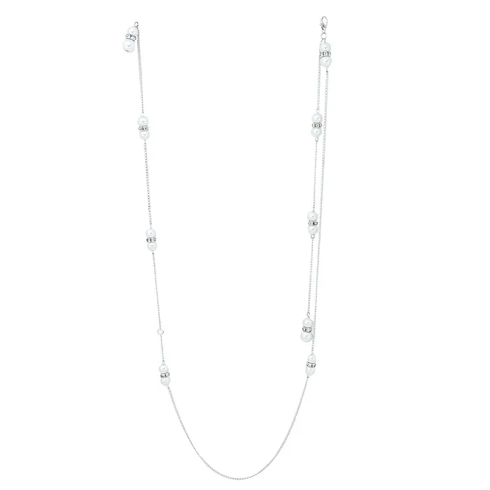 Yellow Chimes Rings Yellow Chimes Back Necklace For Women Gold Toned Pearl Beaded Body Chain With Necklace For Women and Girls