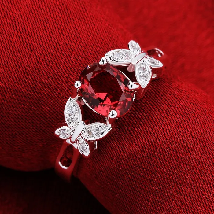 Yellow Chimes Rings Yellow Chimes Crystal Rings For Women Red Crystal Ring For Women Rose Gold Plated Finger Ring for Girls Birthday Gift For Girls Women Anniversary Gift for Wife
