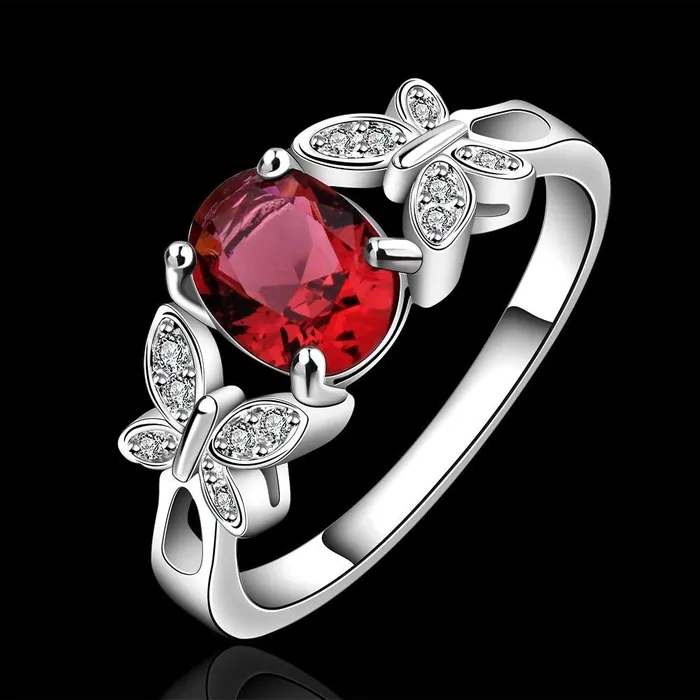 Yellow Chimes Rings Yellow Chimes Crystal Rings For Women Red Crystal Ring For Women Rose Gold Plated Finger Ring for Girls Birthday Gift For Girls Women Anniversary Gift for Wife