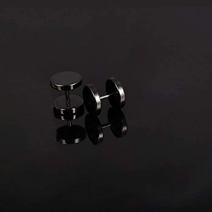 Yellow Chimes Rings Yellow Chimes Earrings for Men and Boys Fashion Studs for Men Silver Gold Toned Black Studs Stainless Steel stud Earrings Birthday Gift for Men and Boys Anniversary Gift for Husband Design 14