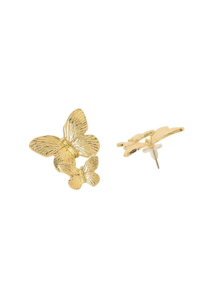 Yellow Chimes Rings Yellow Chimes Earrings for Women and Girls Drop Earrings Gold Toned Butterfly Designed Drop Earrings Birthday Gift for girls and women Anniversary Gift for Wife