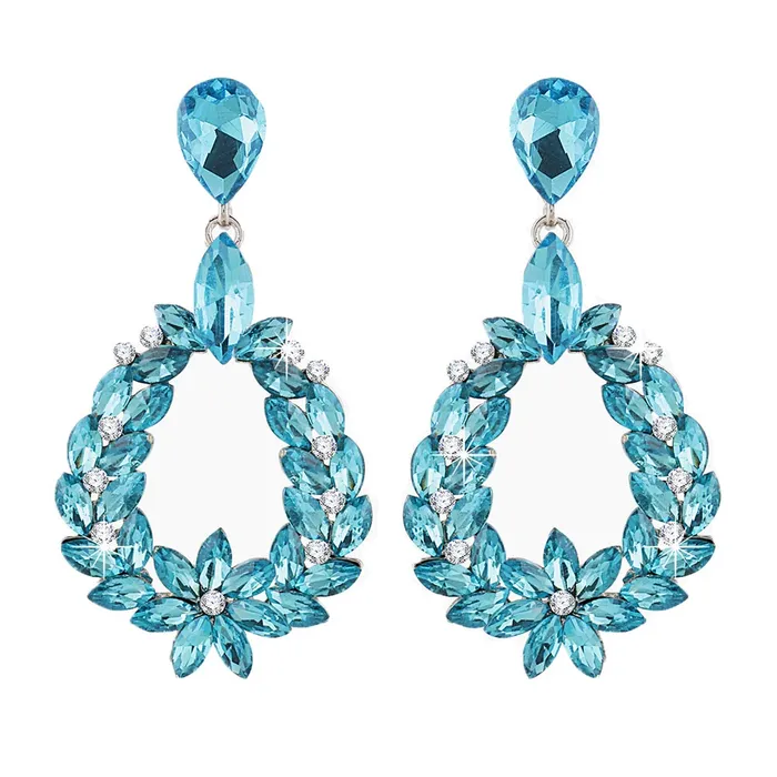 Yellow Chimes Rings Yellow Chimes Elegant Sparkling Blue Crystal Crystal Drop Earrings for Women and Girls Yellow Chimes Rings Yellow Chimes Elegant Sparkling Blue Crystal Crystal Drop Earrings for Women and Girls