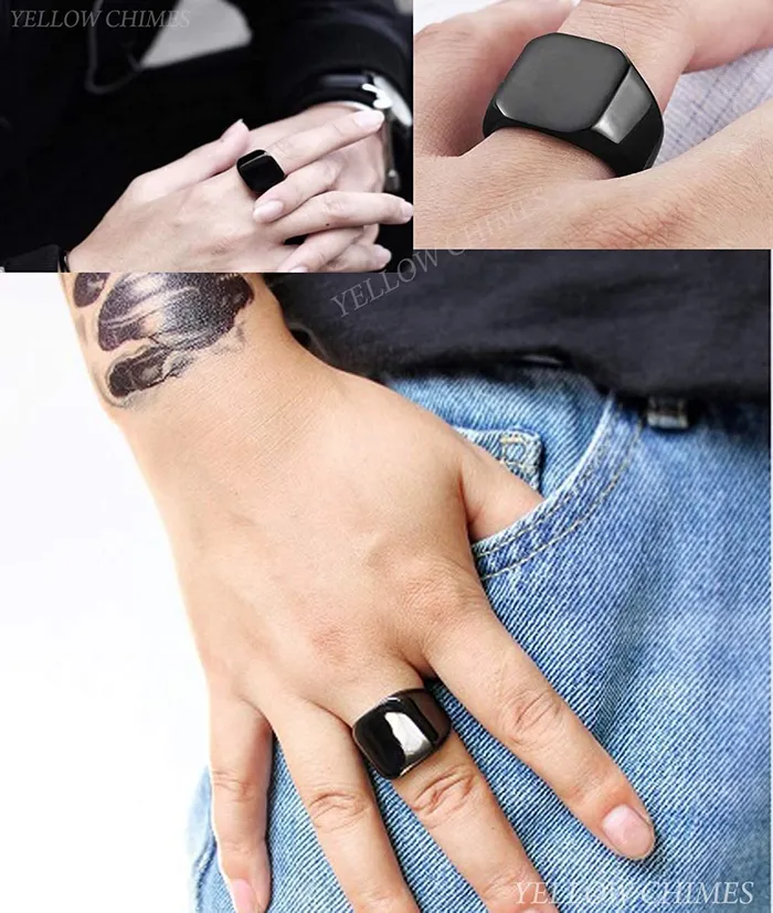 Yellow Chimes Rings Yellow Chimes Rings for Men Black Ring Rock Cool Casual Sport Titanium Steel Ring for Men and Boys 10 Yellow Chimes Rings Yellow Chimes Rings for Men Black Ring Rock Cool Casual Sport Titanium Steel Ring for Men and Boys 10