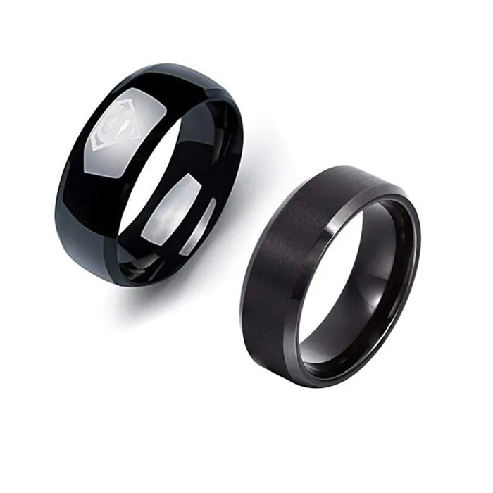Yellow Chimes Rings Yellow Chimes Rings for Men Combo of 2 PC Ring Stainless Steel Superman Black Band Rings Set for Men and Boys 10 Yellow Chimes Rings Yellow Chimes Rings for Men Combo of 2 PC Ring Stainless Steel Superman Black Band Rings Set for Men and Boys 10