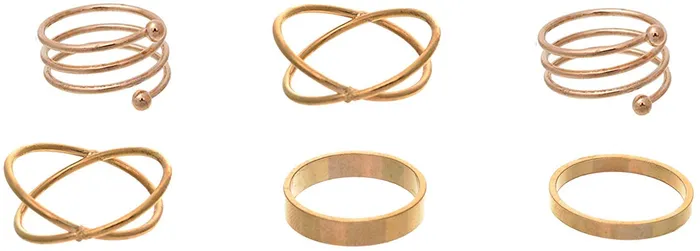 Yellow Chimes Rings Yellow Chimes Rings for Women 6 Pcs Ring Set Elegant Stratchable Spring Mid Finger Band Golden Knuckle Rings for Women and Girls Yellow Chimes Rings Yellow Chimes Rings for Women 6 Pcs Ring Set Elegant Stratchable Spring Mid Finger Band Golden Knuckle Rings for Women and Girls