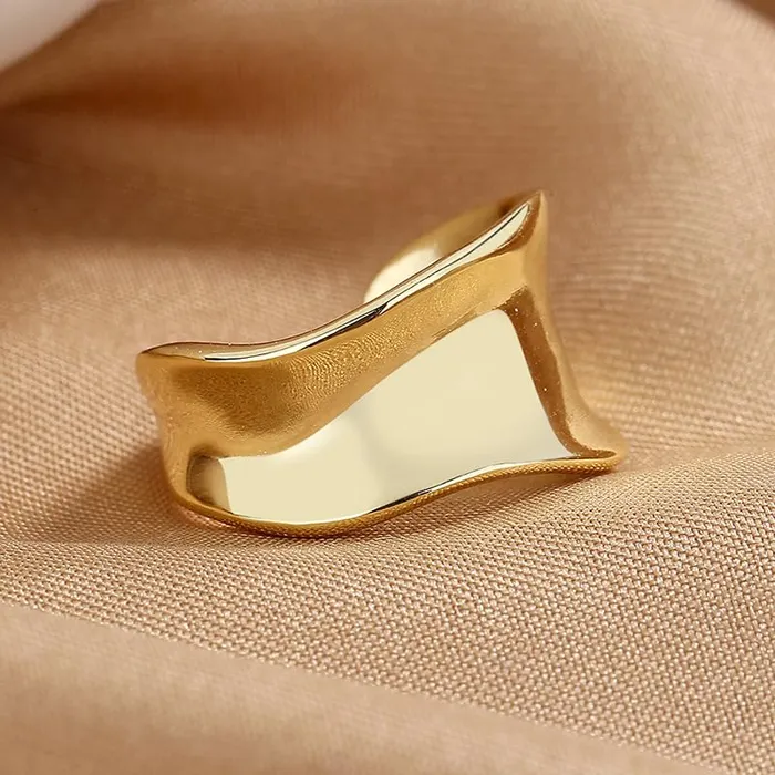 Yellow Chimes Rings Yellow Chimes Rings for Women and Girls Fashion Golden Band Ring Gold Plated Adjustable Finger Ring for Women Birthday Gift For Girls Women Anniversary Gift for Wife