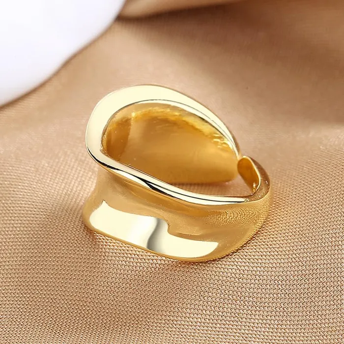 Yellow Chimes Rings Yellow Chimes Rings for Women and Girls Fashion Golden Band Ring Gold Plated Adjustable Finger Ring for Women Birthday Gift For Girls Women Anniversary Gift for Wife