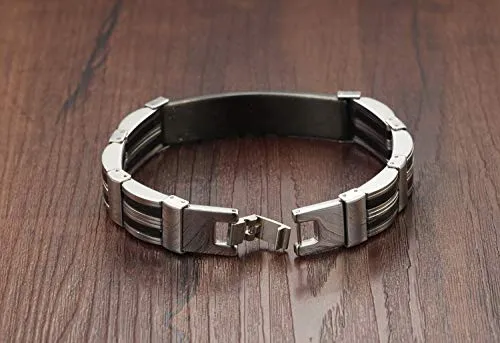 Yellow Chimes Rings Yellow Chimes Stylish 316L Stainless Steel Fashion Classic Style Bracelets for Men Boys Bracelets