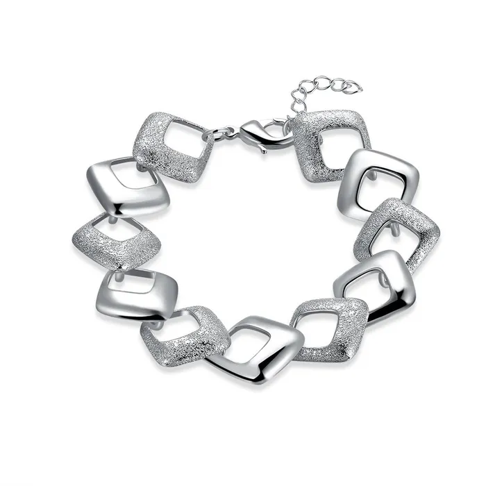 Yellow Chimes Silver Squares Silver Plated Stylish Charm Bracelet Women and Girls Yellow Chimes Rings Yellow Chimes Silver Squares Silver Plated Stylish Charm Bracelet Women and Girls Yellow Chimes Rings