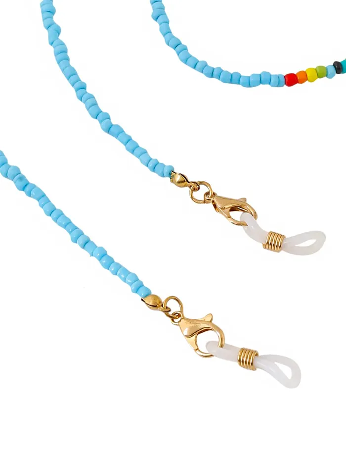 Yellow Chimes Sunglasses Chain for Women Eyeglasses Chain Multicolor Beadded Face Mask Chains Sunglasses AccessoriesSunglasses Lanyard for Girls and Women MOdel1 Yellow Chimes Necklaces