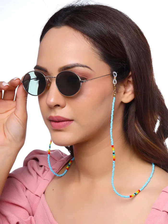 Yellow Chimes Sunglasses Chain for Women Eyeglasses Chain Multicolor Beadded Face Mask Chains Sunglasses AccessoriesSunglasses Lanyard for Girls and Women MOdel1 Yellow Chimes Necklaces