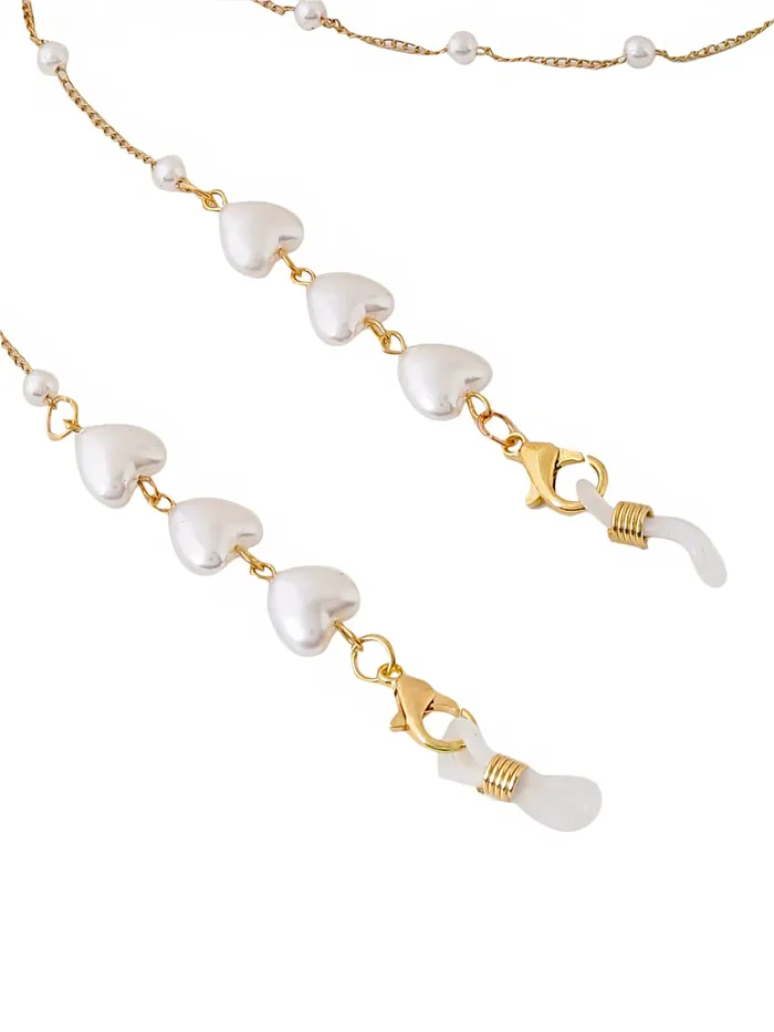 Yellow Chimes Sunglasses Chain for Women Eyeglasses Chain Multicolor Beadded Face Mask Chains Sunglasses AccessoriesSunglasses Lanyard for Girls and Women Model6 Yellow Chimes Rings