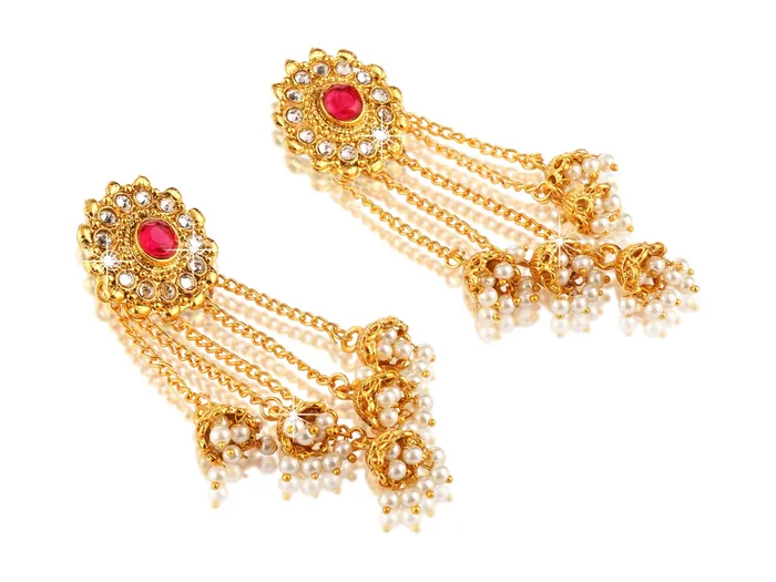 Yellow Chimes Traditional Latkan Jhumka Jhumki Earrings for Women and Girls Yellow Chimes Earrings