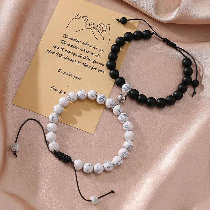 Yellow Chimes Valentine Gift for Girls DVine Unisex Adult Adjustable Beads Bracelet for Unisex 2 Pieces Yellow Chimes Necklaces