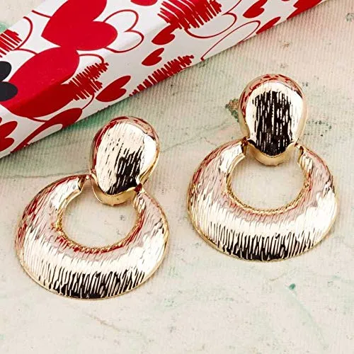 Yellow Chimes Western Style Geometric Shaped Gold Plated Circle Drop Earrings For Women And Girls Yellow Chimes Bracelets