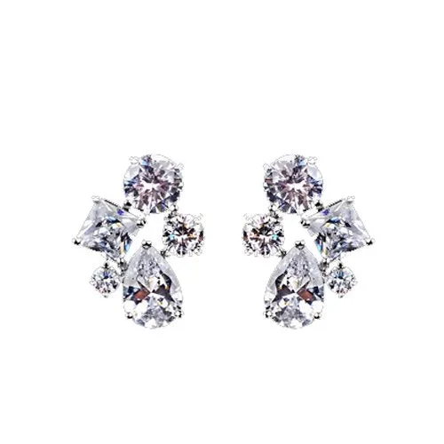 Yellow Chimes Yellow Chimes A5 Grade Crystal Classic Designer White Crystal Earrings for Women and Girls Necklaces Yellow Chimes Yellow Chimes A5 Grade Crystal Classic Designer White Crystal Earrings for Women and Girls Necklaces