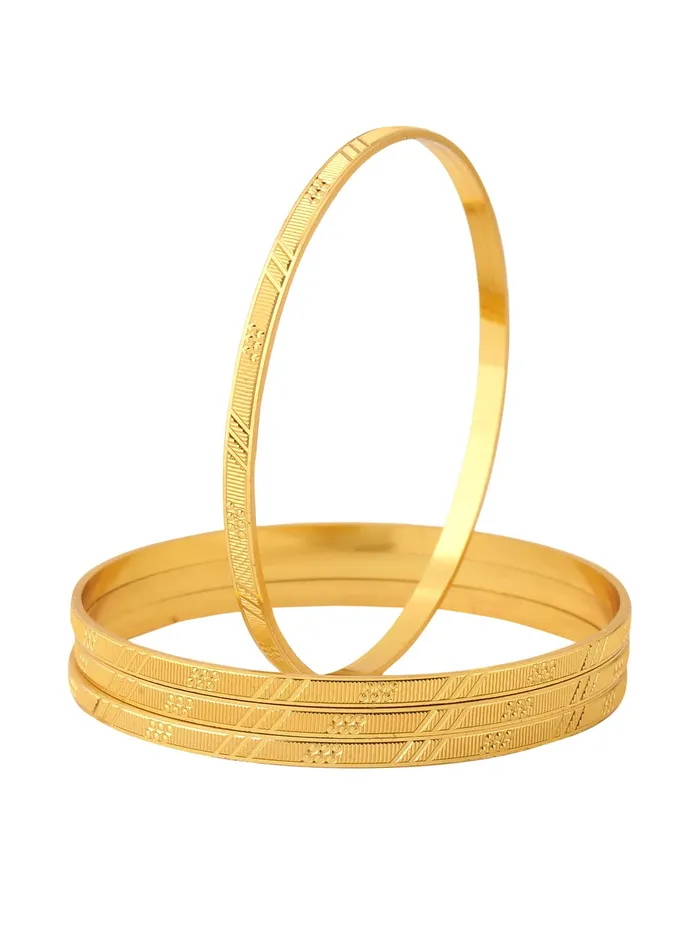 Yellow Chimes Yellow Chimes Bangles for Women Gold Toned Set of 4 Pcs Dialy Wear Bangles for Women and Girls Bracelets Yellow Chimes Yellow Chimes Bangles for Women Gold Toned Set of 4 Pcs Dialy Wear Bangles for Women and Girls Bracelets