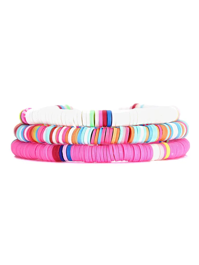 Yellow Chimes Yellow Chimes Bracelets for Women Combo of 3 PCs Heishi Bracelet Set Lightweight Rainbow Summer Beach Accessory for Girls and Women Bracelets Yellow Chimes Yellow Chimes Bracelets for Women Combo of 3 PCs Heishi Bracelet Set Lightweight Rainbow Summer Beach Accessory for Girls and Women Bracelets