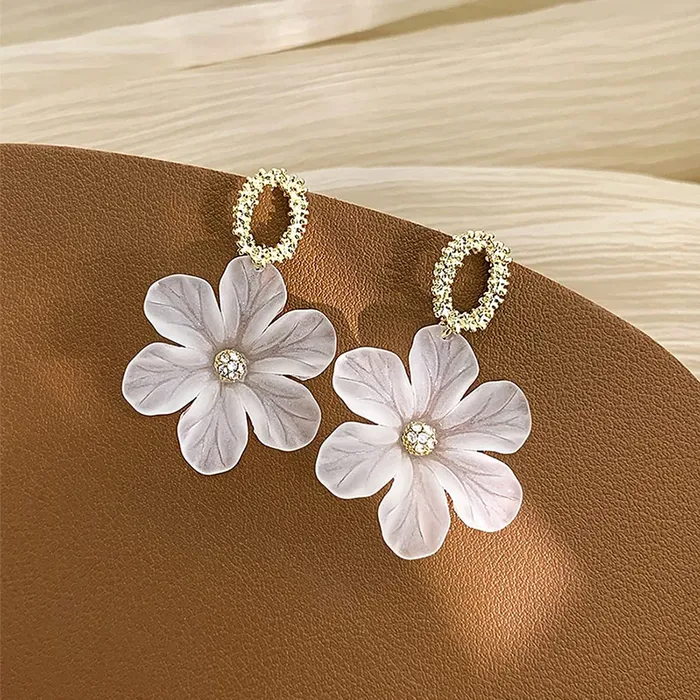 Yellow Chimes Yellow Chimes Earrings for Women and Girls Flower Drop EarringsGold Plated Drop Earrings Birthday Gift for girls and women Anniversary Gift for Wife Necklaces