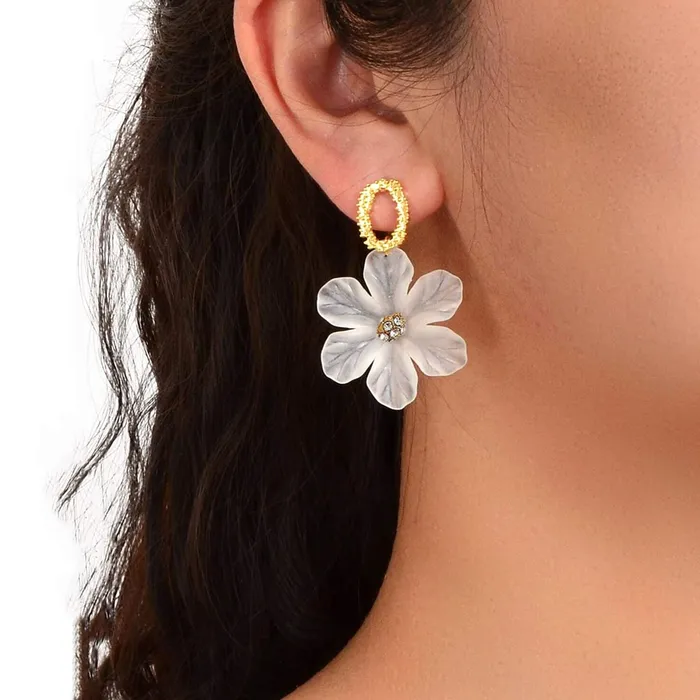Yellow Chimes Yellow Chimes Earrings for Women and Girls Flower Drop EarringsGold Plated Drop Earrings Birthday Gift for girls and women Anniversary Gift for Wife Necklaces