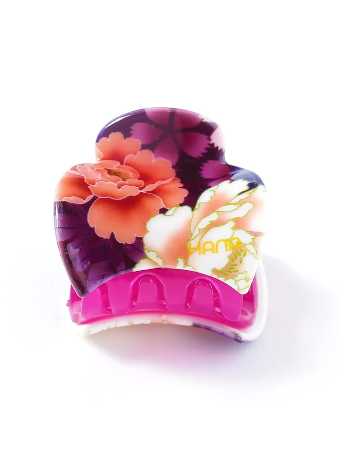 YELLOW CHIMES Yellow Chimes Hair Clutchers Claws for Women 6 Pcs Hair Claw Clips for Girls Floral Print Multicolor Hair Clips for Women and Girls Hair Accessories Earrings